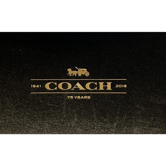 Coach Eyeglass Case Hard Clam Shell Sunglasses Black - Picture 2 of 7